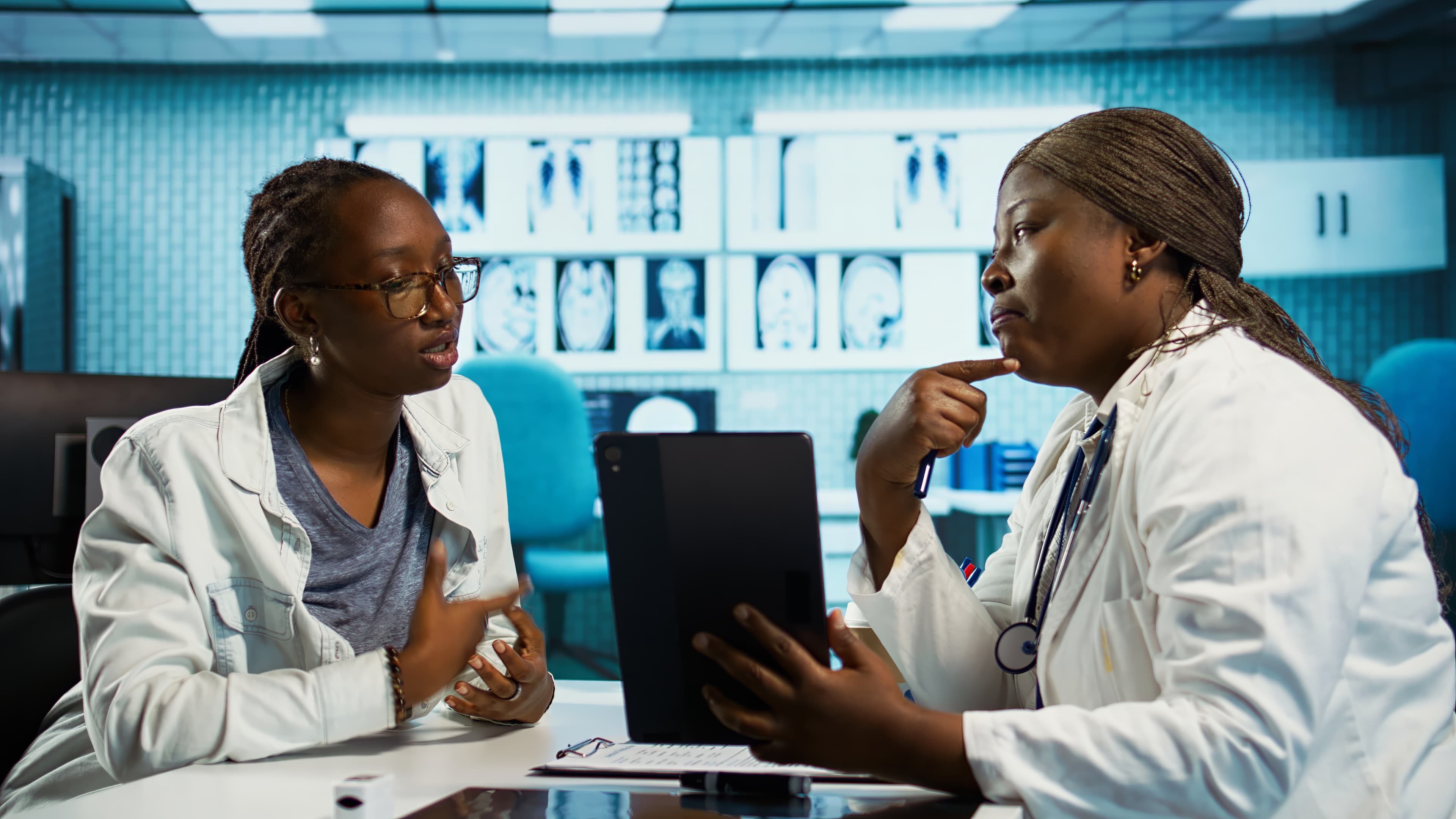 Patient review with consultant.